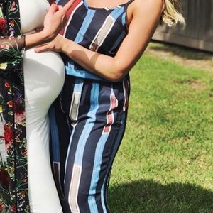 Navy striped 2 piece set